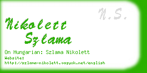 nikolett szlama business card